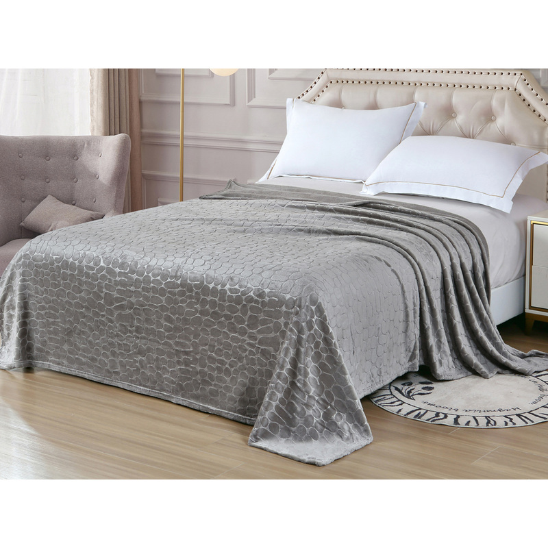 Изображение товара Плед Cleo Riviera велсофт 150x200 см серый