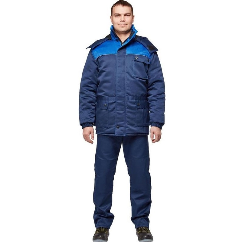 Изображение товара Куртка рабочая зимняя мужская з08-КУ синяя/васильковая