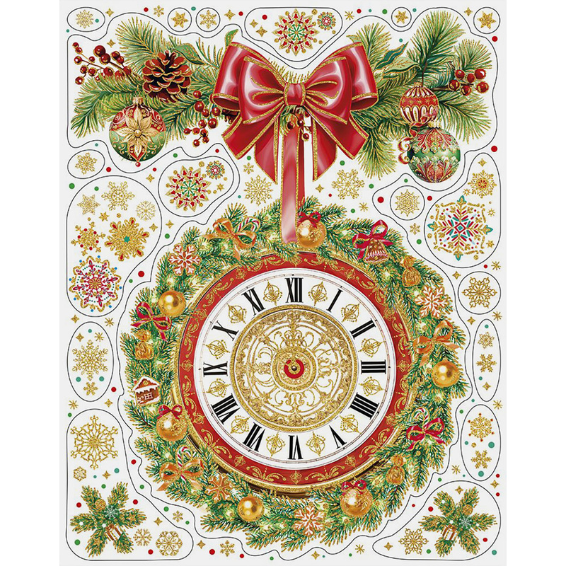 Изображение товара Наклейка новогодняя на окна Magic Time 30х38см (92062)