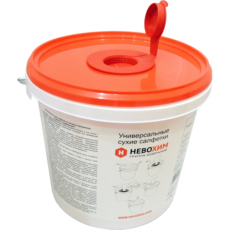 Изображение товара Сухие дезинфицирующие салфетки Dezzpoint 200 штук в контейнере