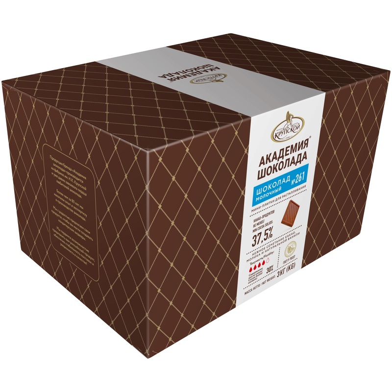 Изображение товара Шоколад Академия шоколада №261 молочный 37.5% какао 3 кг