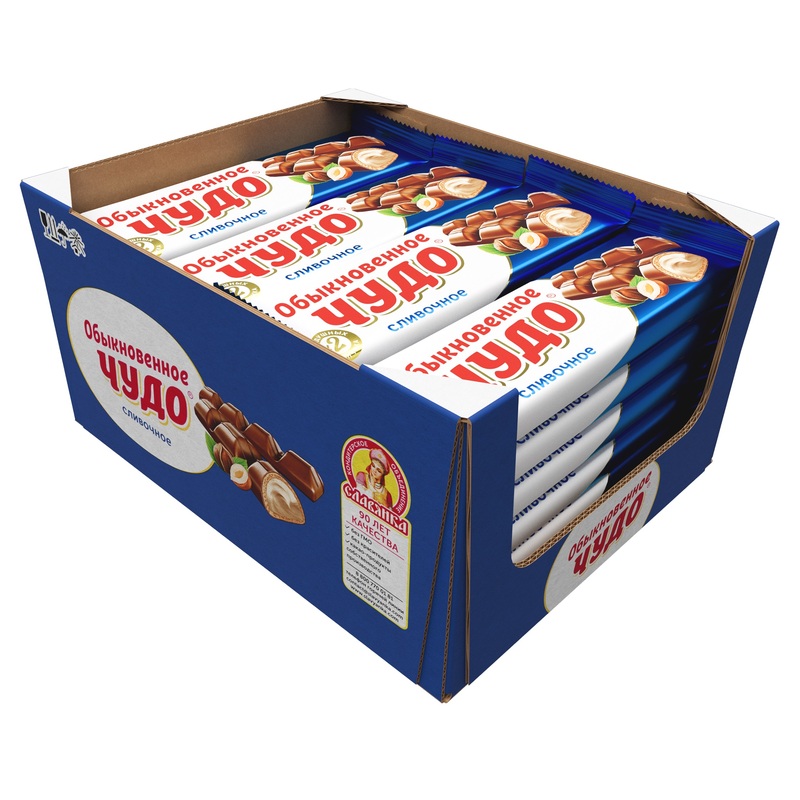 Изображение товара Шоколадный батончик вафельный Обыкновенное чудо сливочное 55 г