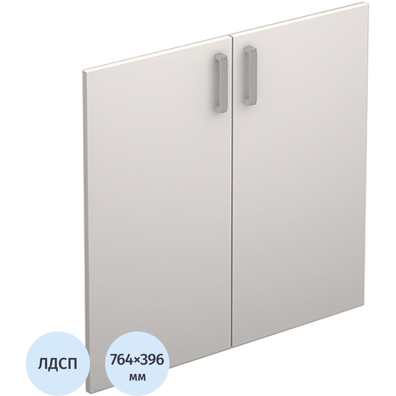 Изображение товара Двери низкие Avance 6ФКЗ.003 ЛДСП белые с замком 396х764 мм (2 штуки в упаковке)