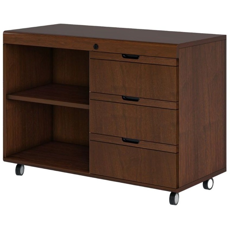 Изображение товара Тумба подкатная MUX2 с центральным замком орех 900x420x650 мм