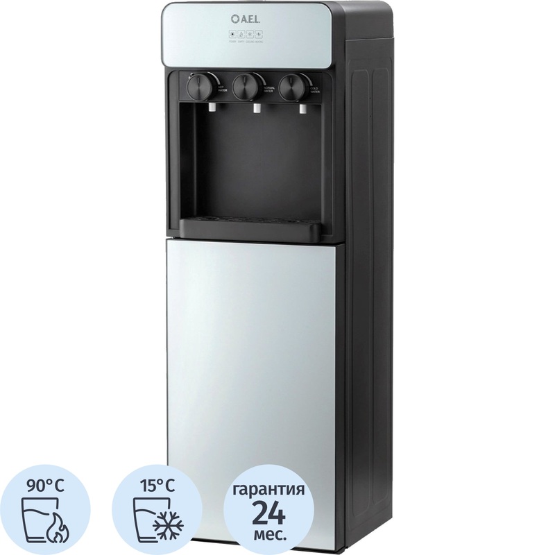 Изображение товара Кулер для воды AEL LD-AEL-825a чёрный/серебристый с нагревом и охлаждением