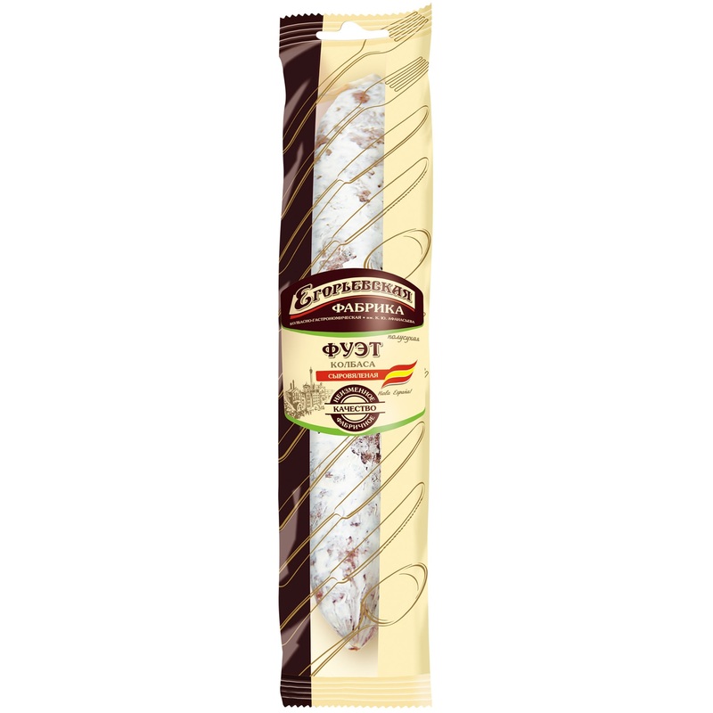 Изображение товара Сыровяленая колбаса Егорьевская Фуэт 100 г популярная закуска из России