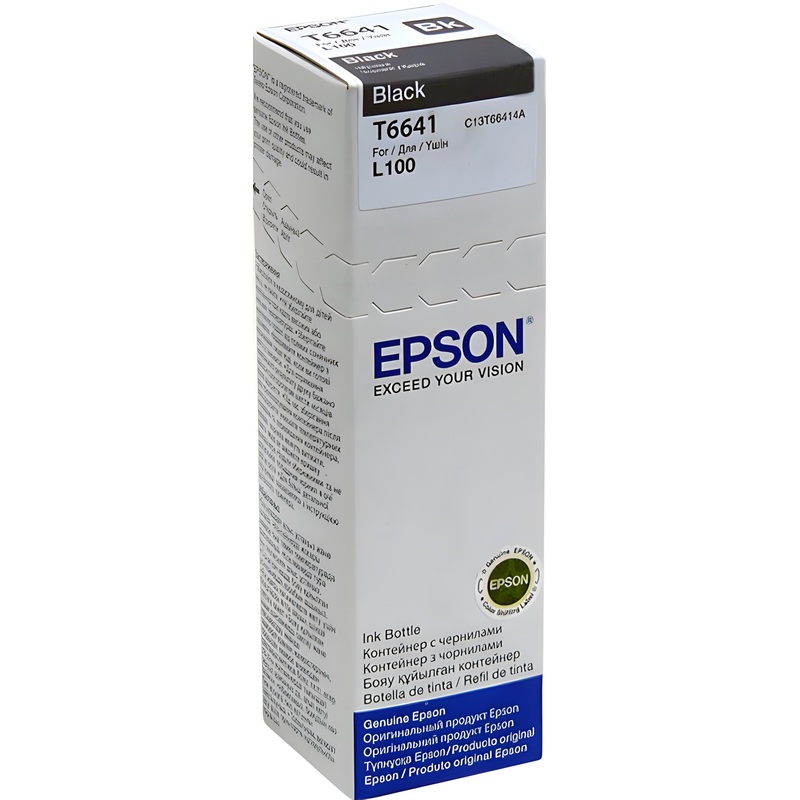 Изображение товара Чернила Epson T6641 C13T66414A оригинальные черные картриджи для Epson принтеров