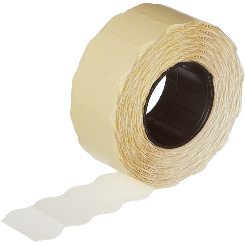 Изображение товара Этикет-лента волна белая 22x12 мм стандарт 10 рулонов по 1000 этикеток