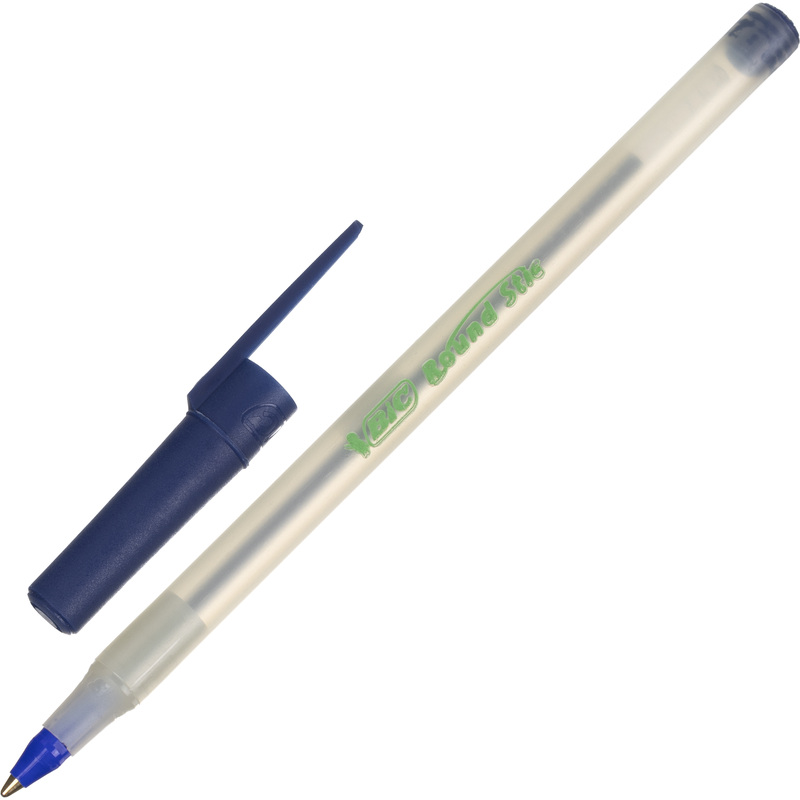 Изображение товара Ручка шариковая неавтоматическая эко BIC Round Stic Eco синяя (толщина линии 0.32 мм)