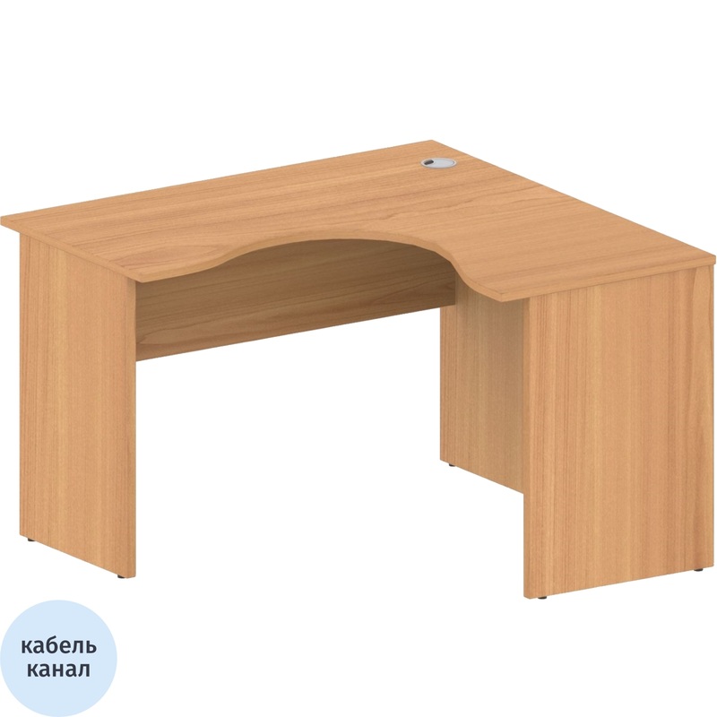 Изображение товара Угловой стол Комус Мебель Easy to Lead 880.881 правый 1200х1200 мм бежевый груша араза