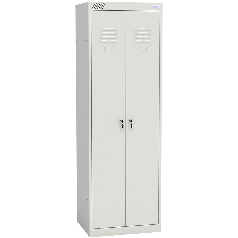 Изображение товара Металлический шкаф для одежды ШРК-22-800 2 отделения, серый, сборка