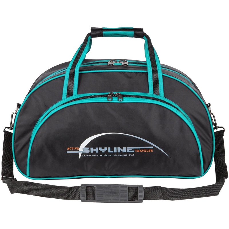 Изображение товара Сумка дорожная Polar из полиэстера черная/бирюзовая (П9010)