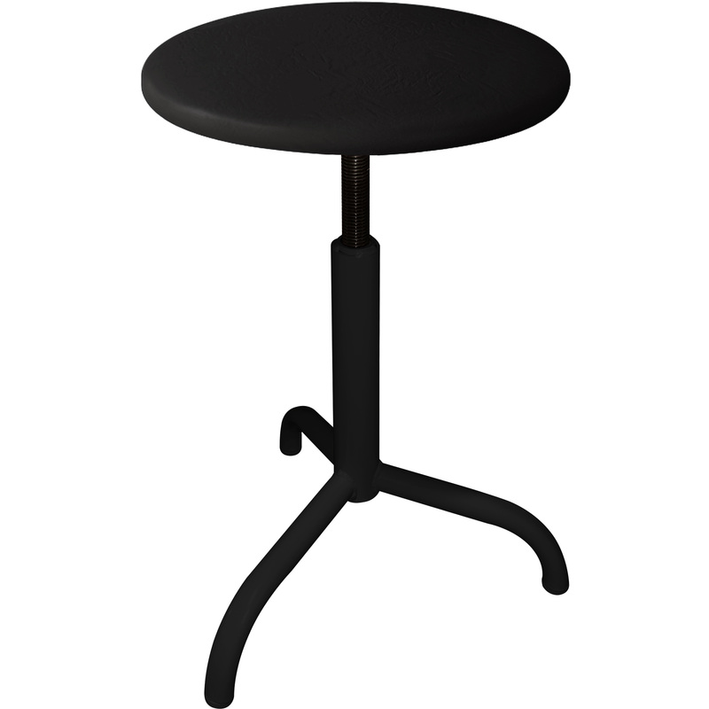 Изображение товара Табурет медицинский винтовой М92 черный искусственная кожа