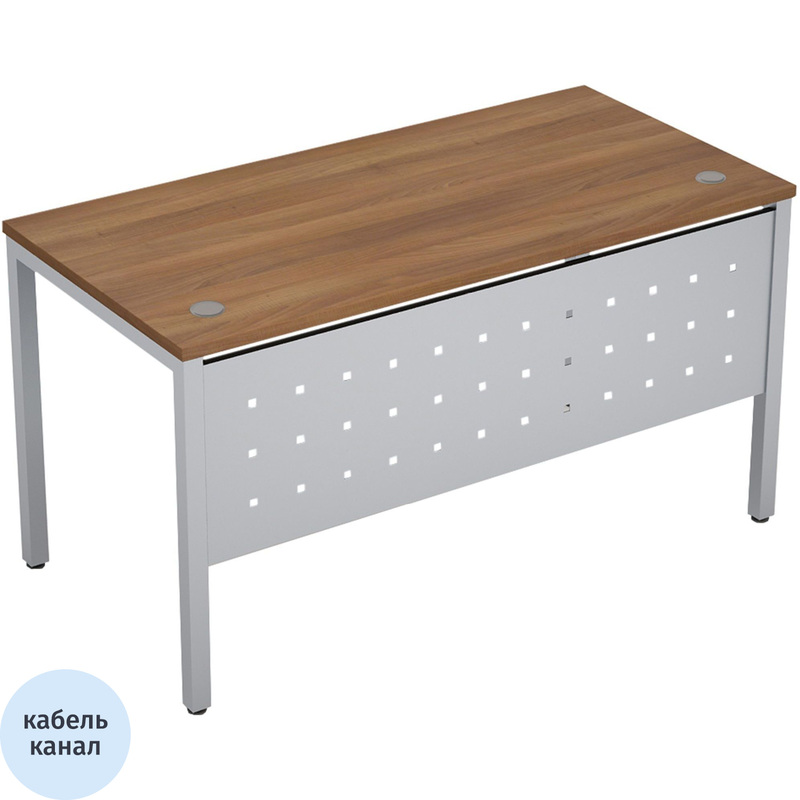 Изображение товара Стол прямой Avance 6МК.004 (шамони тёмный/алюминий матовый, 1600х700х750 мм)