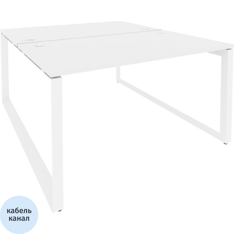 Изображение товара Рабочая станция на 2 рабочих места ONIX-О O.MO-D.RS-2.3.8 белый бриллиант 1380х1635х750 мм