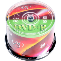 Диск DVD+R VS 4.7 ГБ 16x cake box VSDVDPRCB5001 (50 штук в упаковке)