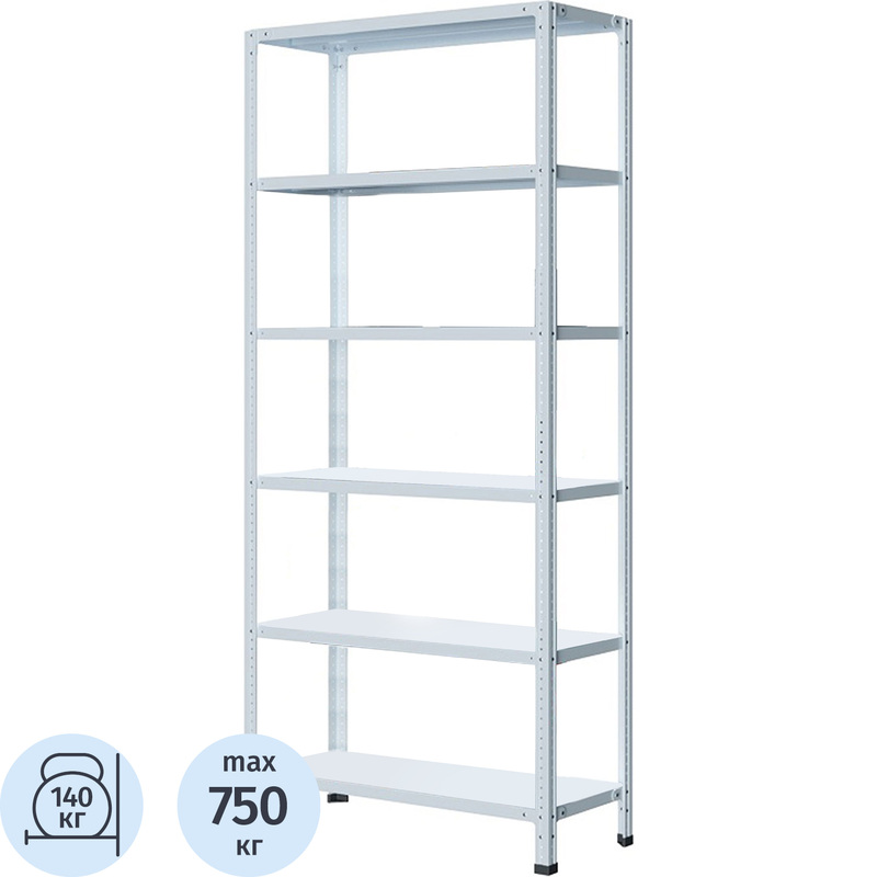 Изображение товара Стеллаж металлический МС-266 (6 полок, 1000x600x2200)