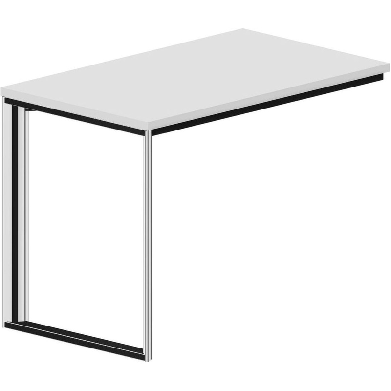 Изображение товара Приставной элемент Carre на опоре (1000х600х720 мм, белый/хром)