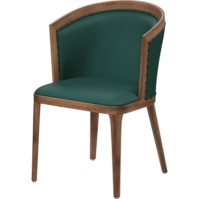 Изображение товара Стул обеденный Bizotti dark green (экокожа, массив дерева)