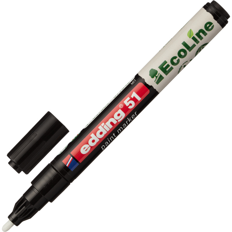 Изображение товара Маркер Edding промышленный лаковый на водной основе черный 1-2 мм 4-51-001
