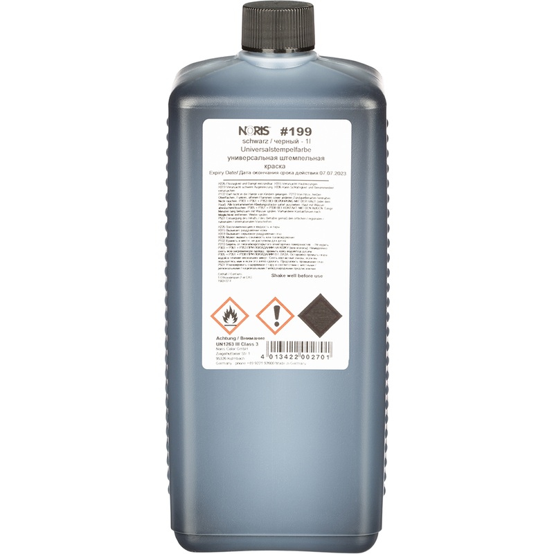 Изображение товара Краска штемпельная Noris универсальная 199Е черная 1000 мл