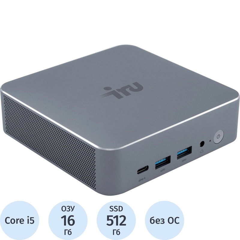 Изображение товара Мини ПК iRU Tactio 515 Core i5 12450H/DDR5 16 ГБ/SSD 512/без ОС (2108525)