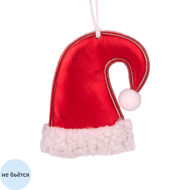 Изображение товара Ёлочная игрушка Magic Time Красный колпак из текстиля для елки 7.5 см