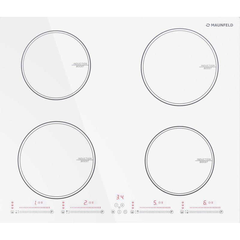 Изображение товара Варочная панель электрическая Maunfeld CVI594SWH с индукционными конфорками