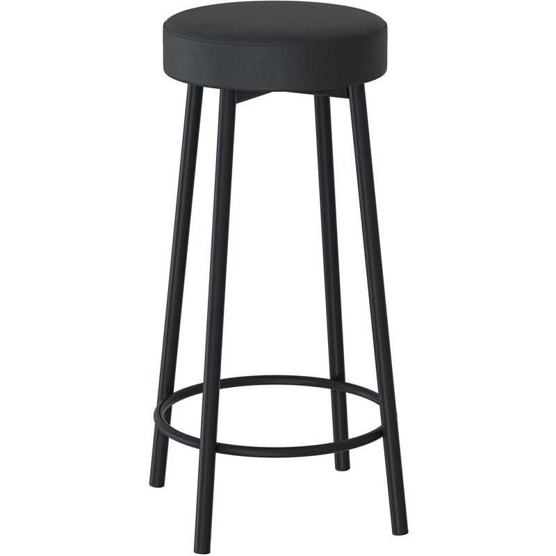 Изображение товара Стул барный Конус черный кожзаменитель для кухни и кафе