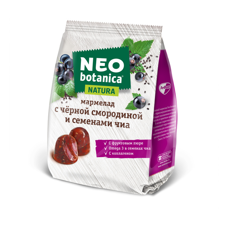 Изображение товара Мармелад Рот Фронт Neo-botanica с черной смородиной и семенами чиа 200 г