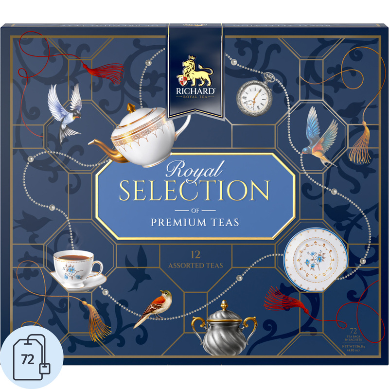 Изображение товара Чай ассорти Richard Royal Selection of Premium Teas 72 пакетика