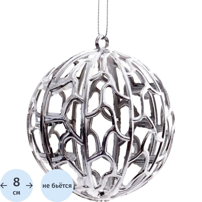 Изображение товара Новогоднее украшение на ёлку Шар (8x8 см)