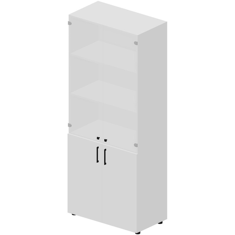 Изображение товара Шкаф для документов Artwood EMHS834BLBLBL со стеклом белый