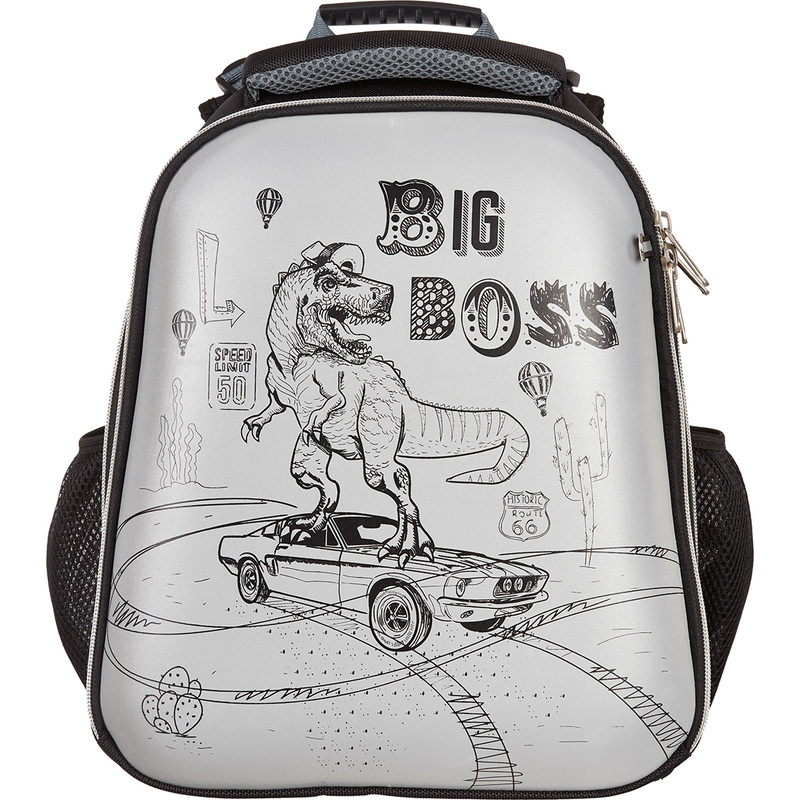 Изображение товара Ранец Комус Класс (№1 School) Динозавр анатомический серый