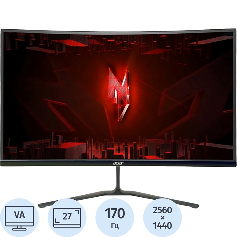 Изображение товара Монитор 27 Acer Nitro ED270UP2bmiipx чёрный с разрешением 2560x1440