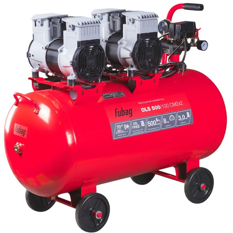 Изображение товара Компрессор безмасляный малошумный Fubag OLS 500/100CM22 для пневмоинструментов