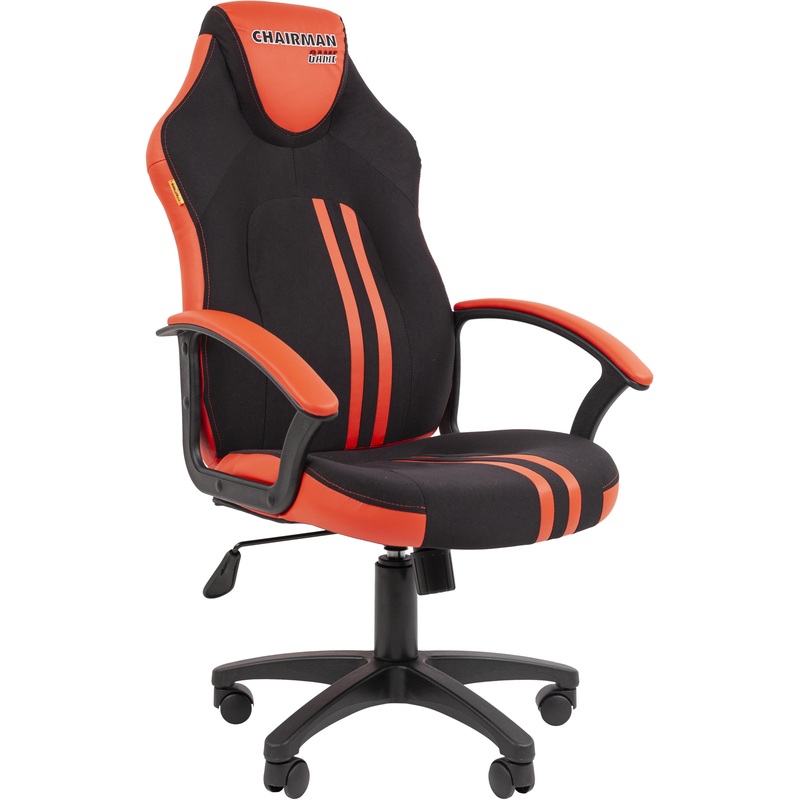 Изображение товара Игровое кресло Chairman Game 26 красное чёрное с механизмом Top Gun