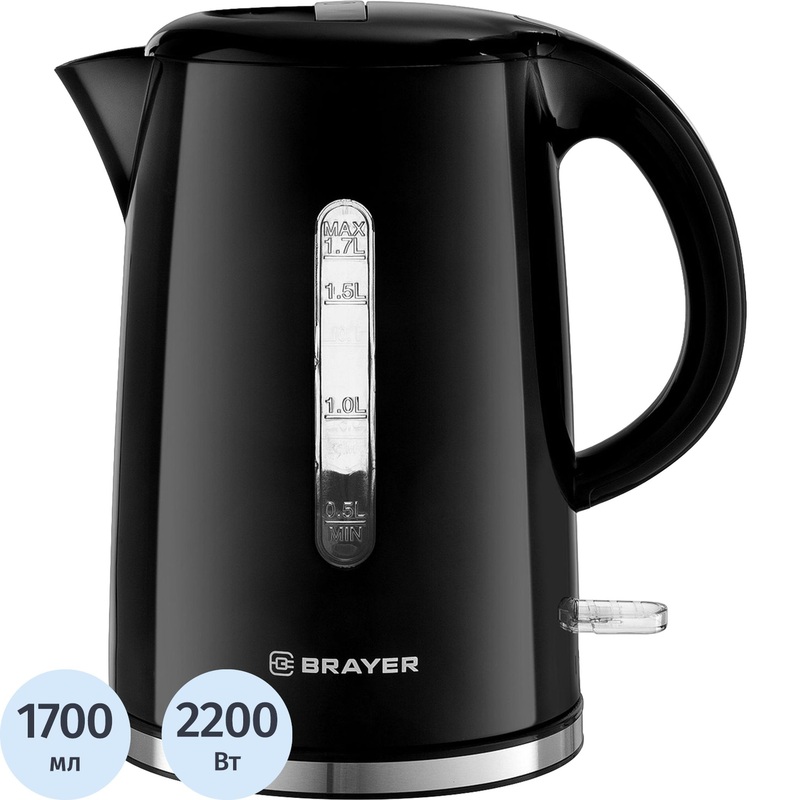 Изображение товара Уценка. Чайник электрический Brayer 1032BR чёрный Изображение товара Уценка. Чайник электрический Brayer 1032BR чёрный