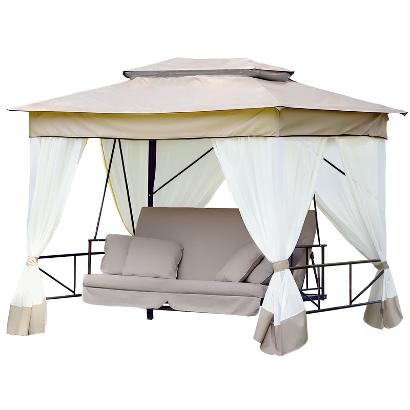 Изображение товара Качели садовые Шатёр с1457 четырёхместные 2722х2025х2380 мм