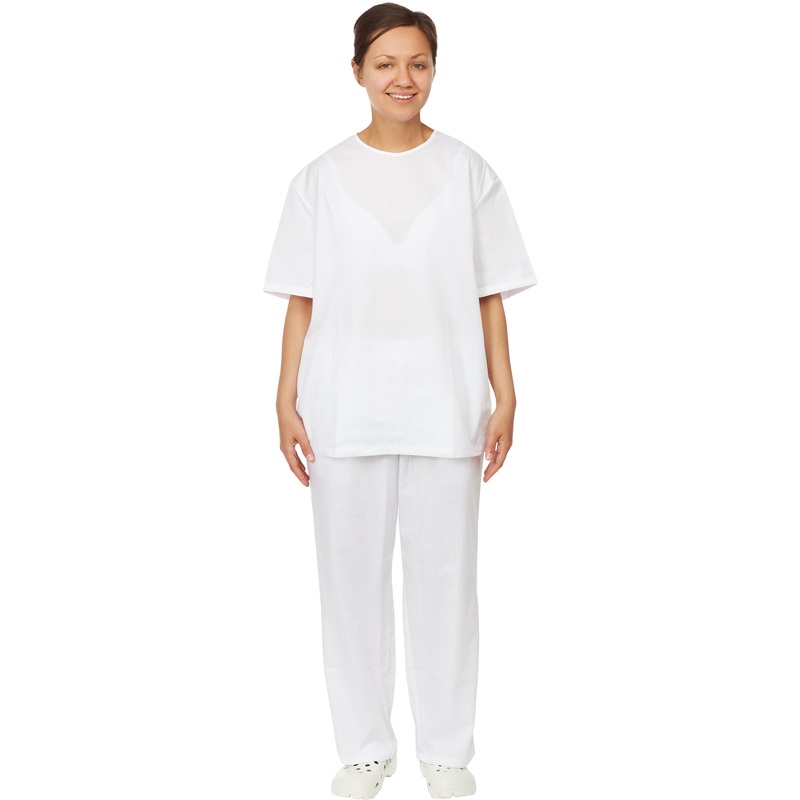 Изображение товара Костюм пекаря у05-КБР (КР) белый тиси короткий рукав 52-54 чистая хлопок полиэстер