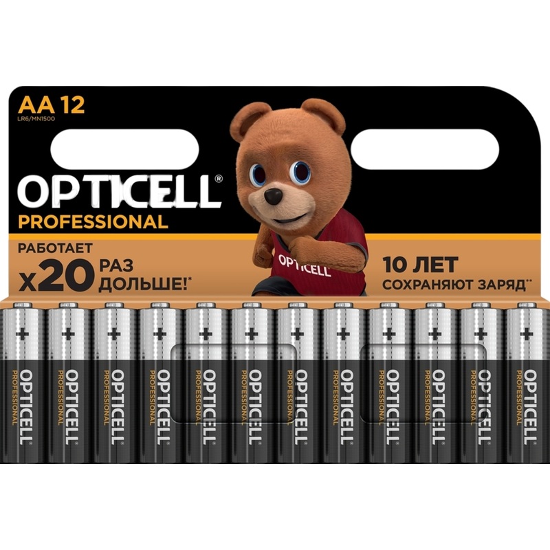 Изображение товара Батарейка AA пальчиковая Opticell Professional 12 штук