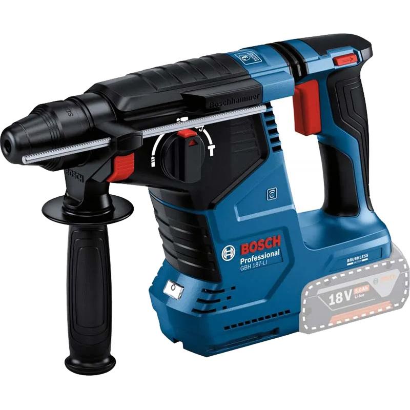 Изображение товара Профессиональный перфоратор Bosch GBH 187-LI SDS-plus 18V бесщёночный Изображение товара Профессиональный перфоратор Bosch GBH 187-LI SDS-plus 18V бесщёночный