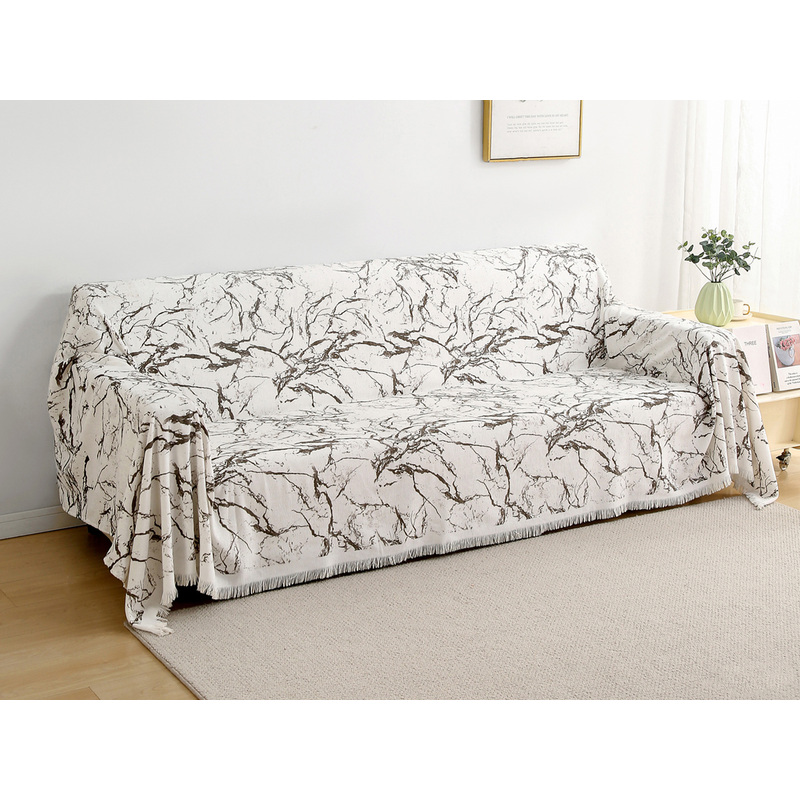 Изображение товара Плед Cleo полиэстер 180x200 см белый/коричневый