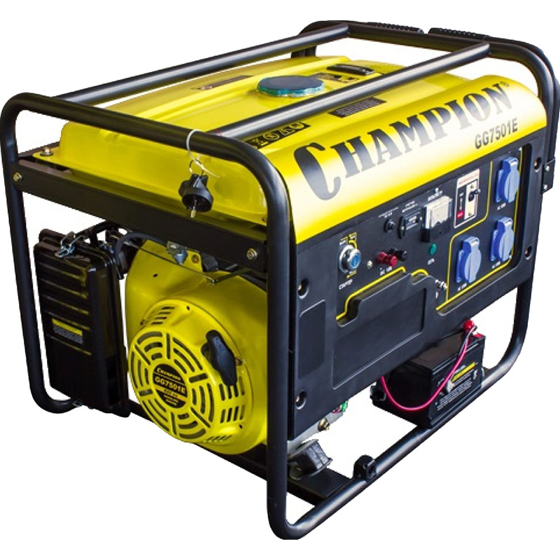 Изображение товара Генератор бензиновый Champion GG7501E для дачи и строительства