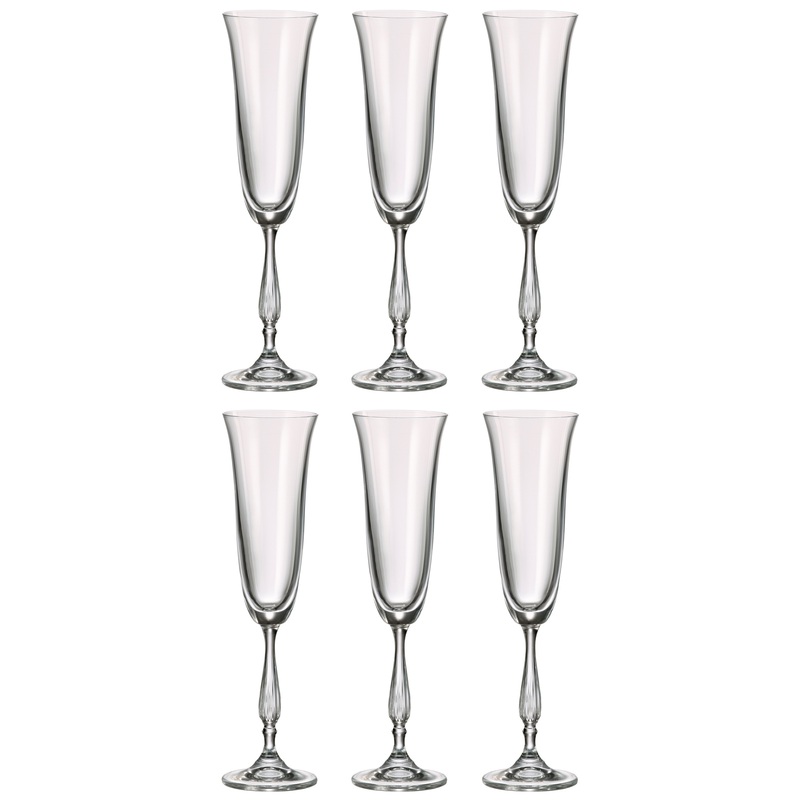 Изображение товара Набор бокалов для шампанского Crystal Bohemia Fregata стеклянные 190 мл (6 штук в упаковке)