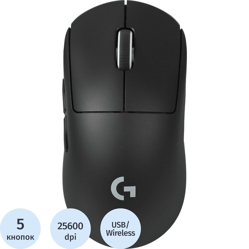 Изображение товара Беспроводная мышь Logitech G Pro X Superlight чёрная (910-005882)
