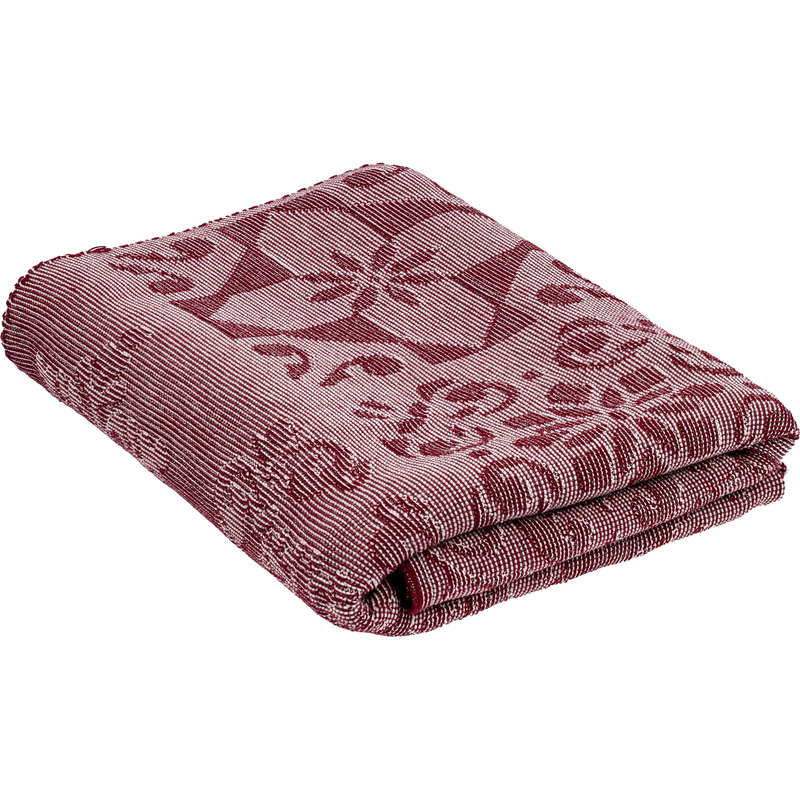 Изображение товара Плед Teplo Ornamental бордовый 110x160 см двухсторонний акрил трикотаж люрекс