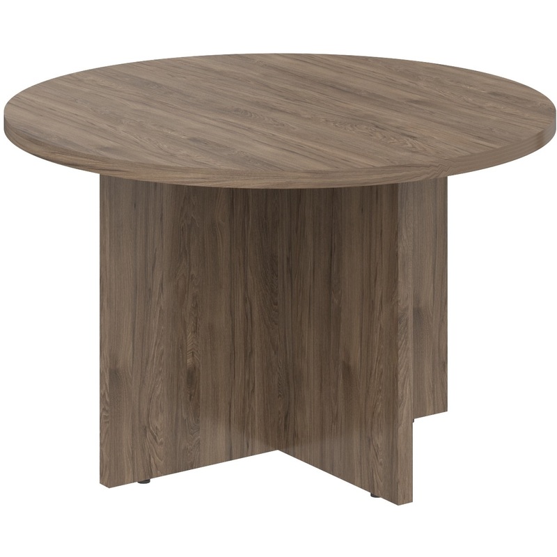 Изображение товара Стол для переговоров Morris Trend MCT 120 круглый (антрацит/кария пальмира, 1200х1200х750 мм)