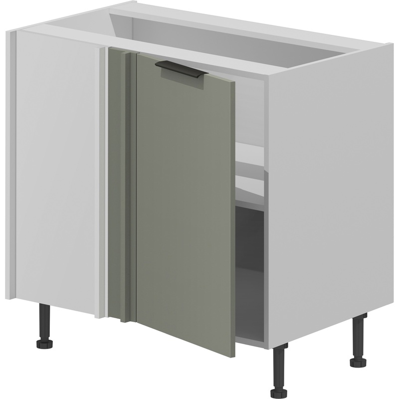 Изображение товара Кухонный угловой шкаф VOK BC1D_72_105 платиновый зелёный белый шагрень 900х530х870 мм