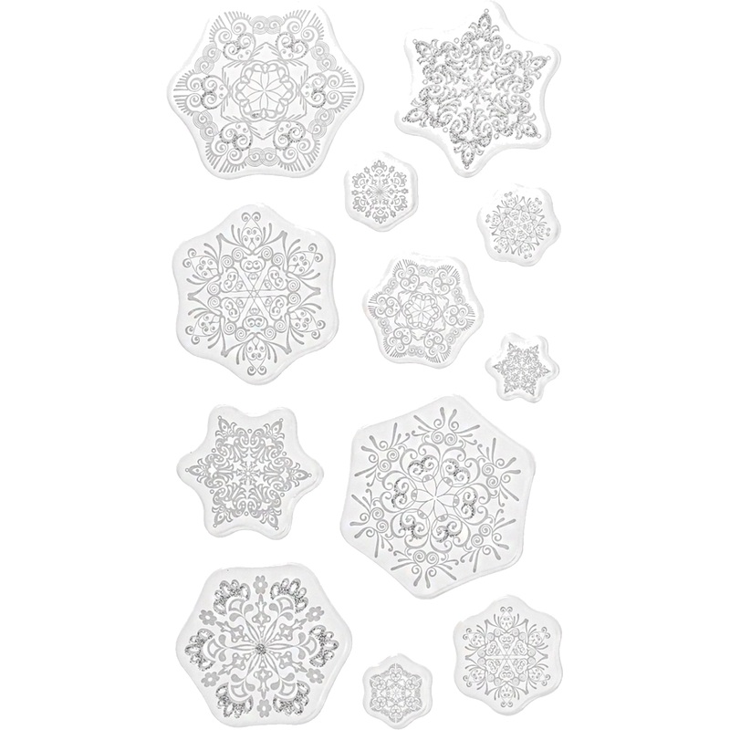 Изображение товара Наклейка новогодняя на окна и стены Miland Ледяные узоры 25x14.4 см